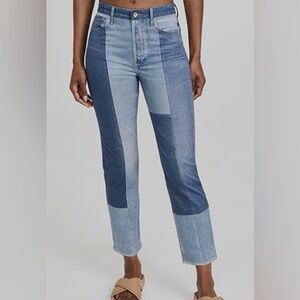 rag & bone Miramar Nina Cigarette Jeans | Byron (Blue Patchwork) | Size 28 NWOT